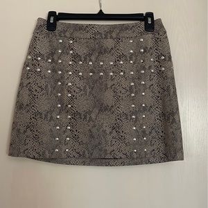 Bar III faux suede mini skirt
